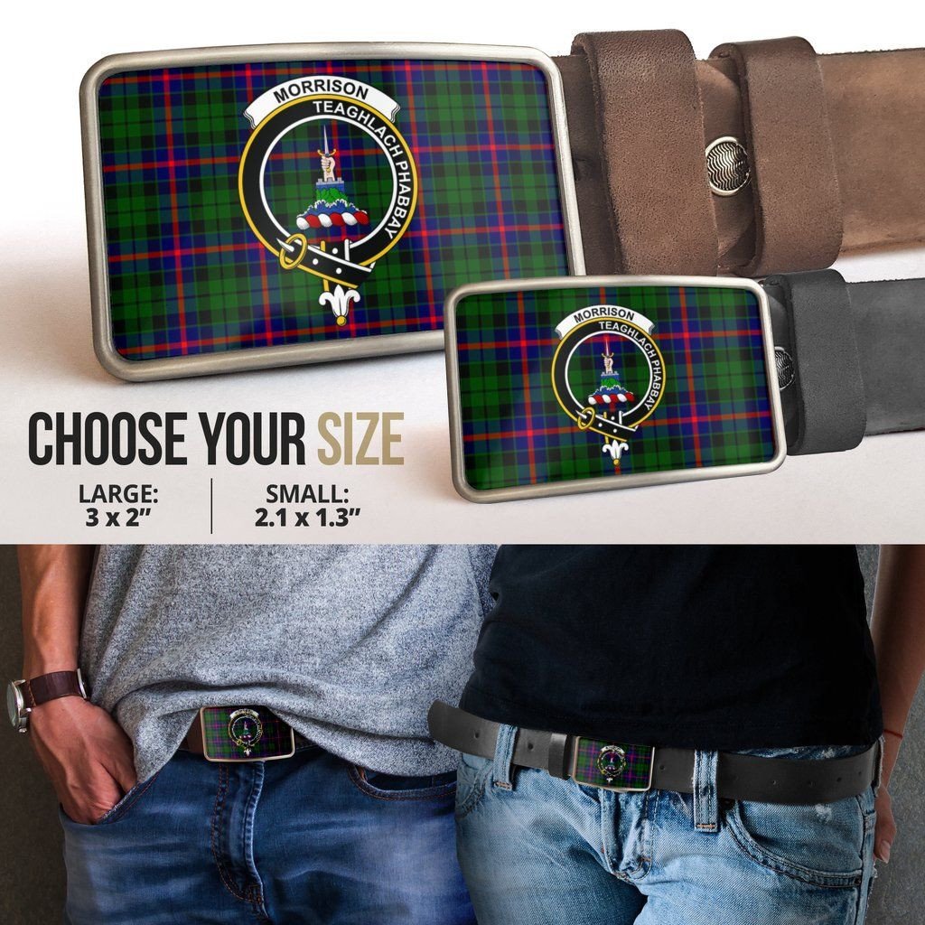 Morrison Modern Clan Badge Classic Tartan Belt Buckle