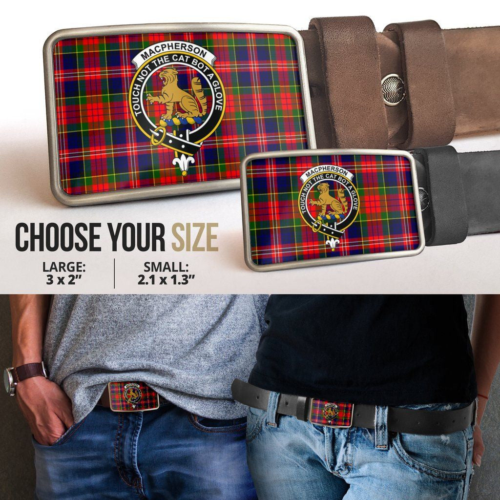 MacPherson Modern Clan Badge Classic Tartan Belt Buckle