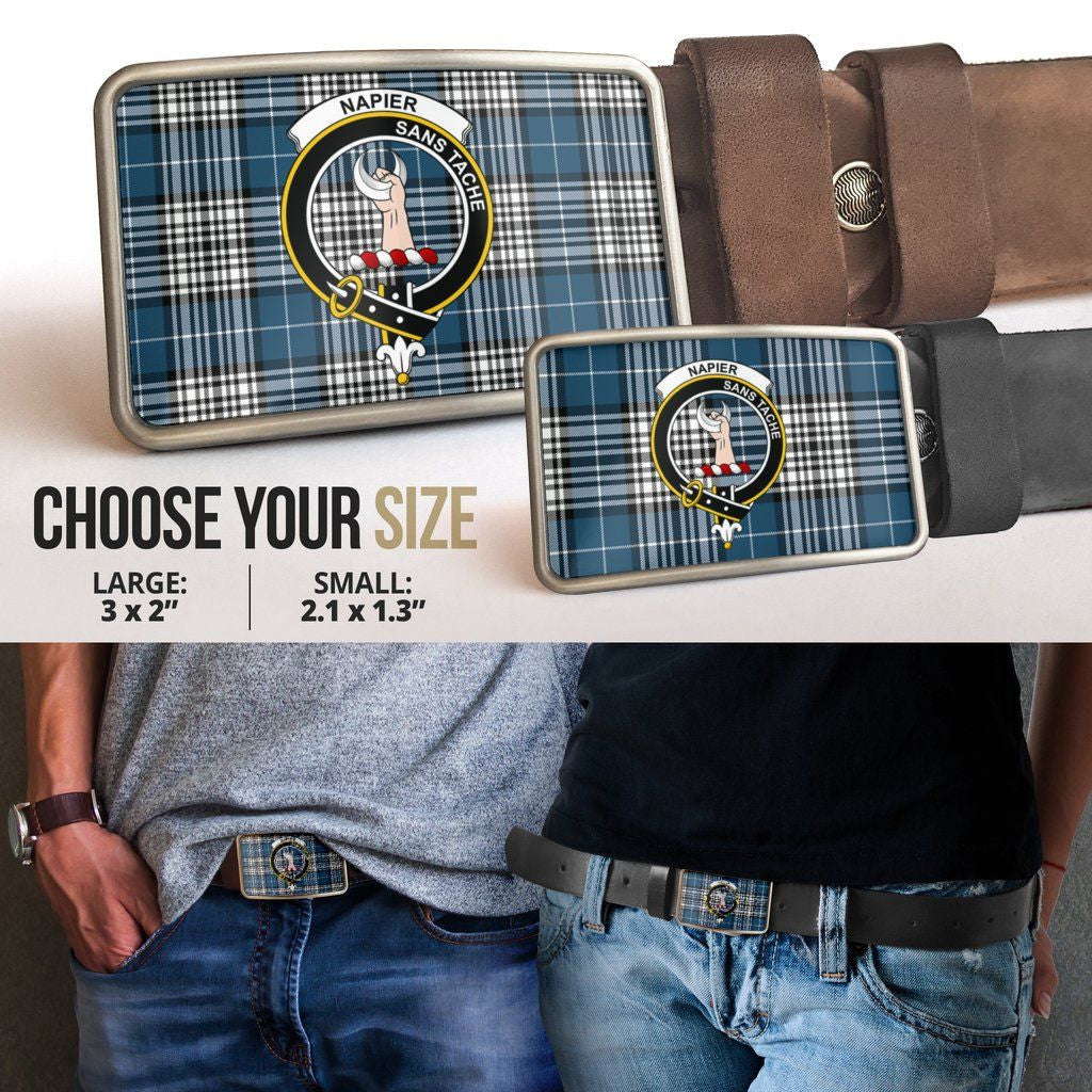 Napier Modern Clan Badge Classic Tartan Belt Buckle