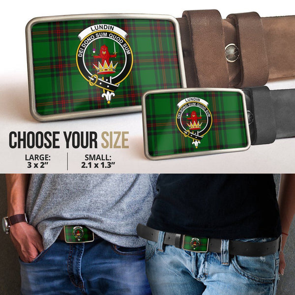 Lundin Clan Badge Classic Tartan Belt Buckle