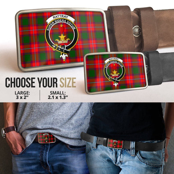 Rattray Modern Clan Badge Classic Tartan Belt Buckle