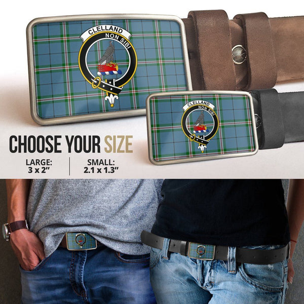 Clelland modern Clan Badge Classic Tartan Belt Buckle