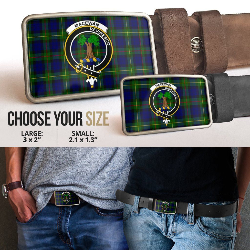 MacEwan Clan Badge Classic Tartan Belt Buckle