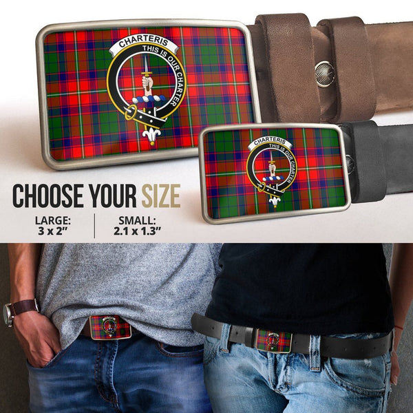 Charteris District Clan Badge Classic Tartan Belt Buckle