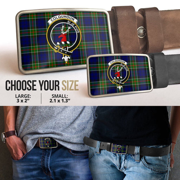 Colquhoun Modern Clan Badge Classic Tartan Belt Buckle