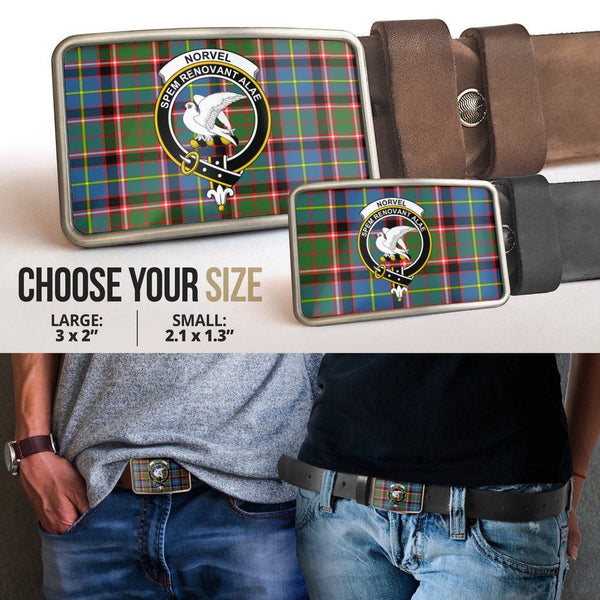 Norvel Clan Badge Classic Tartan Belt Buckle