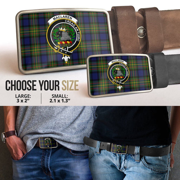 MacLaren Modern Clan Badge Classic Tartan Belt Buckle