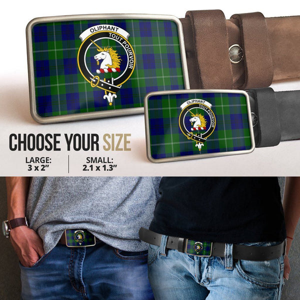 Oliphant Modern Clan Badge Classic Tartan Belt Buckle