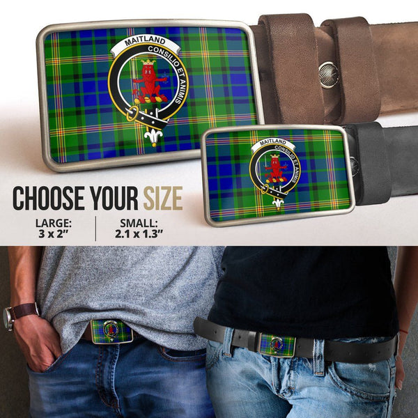 Maitland Clan Badge Classic Tartan Belt Buckle