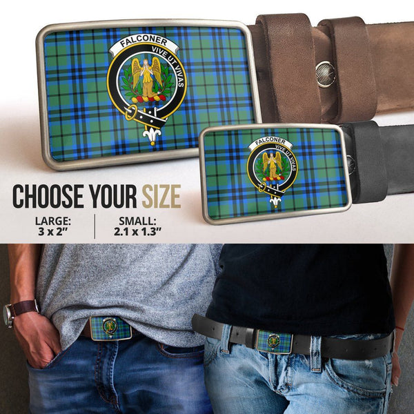 Falconer Clan Badge Classic Tartan Belt Buckle