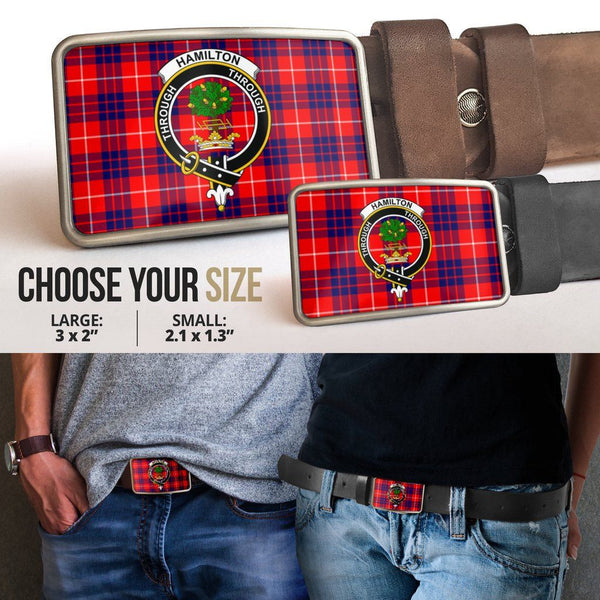 Hamilton Modern Clan Badge Classic Tartan Belt Buckle