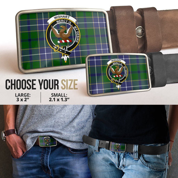 Wishart Hunting Clan Badge Classic Tartan Belt Buckle