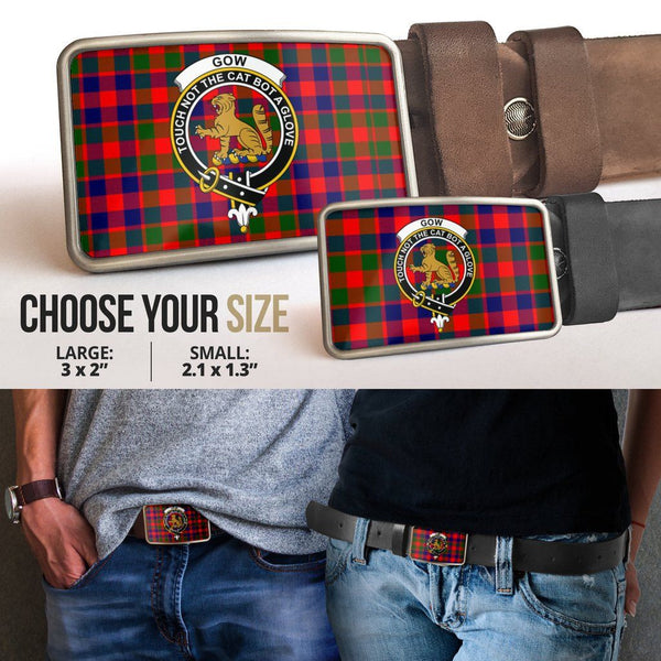 Gow of McGouan Clan Badge Classic Tartan Belt Buckle