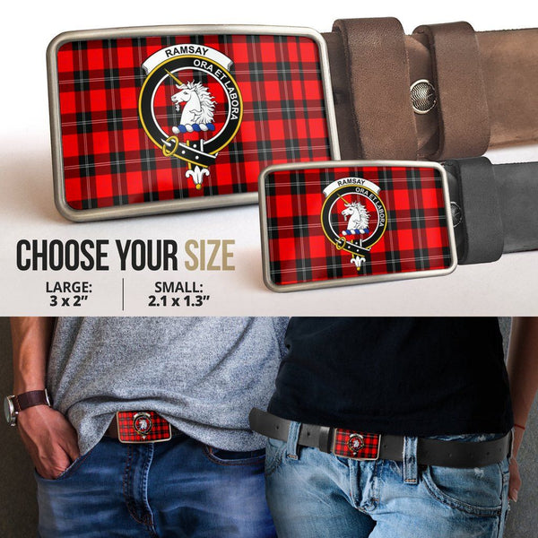 Ramsay Clan Badge Classic Tartan Belt Buckle