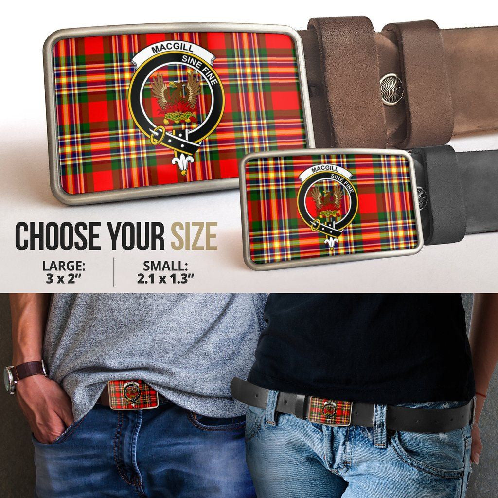 MacGill Modern Clan Badge Classic Tartan Belt Buckle