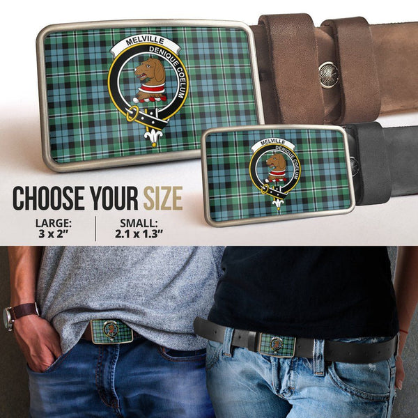 Melville Clan Badge Classic Tartan Belt Buckle