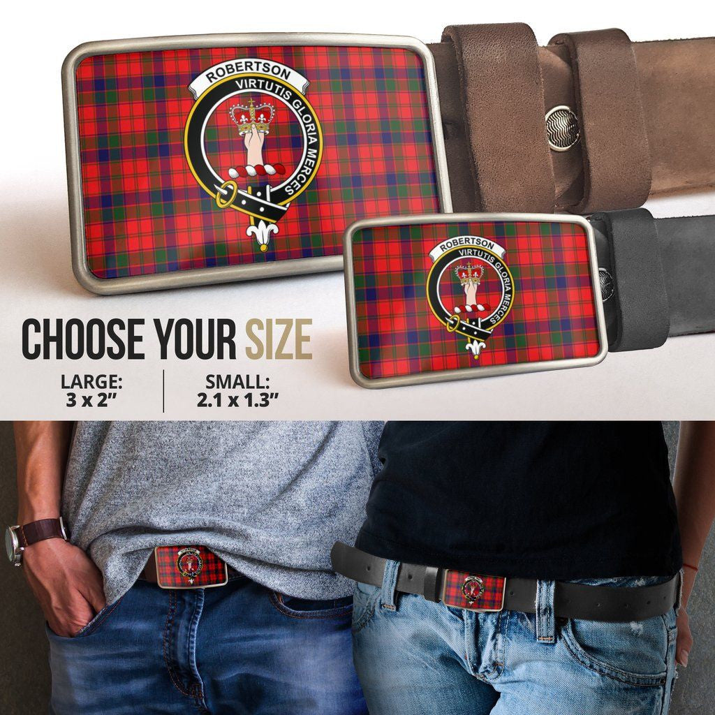 Robertson Modern Clan Badge Classic Tartan Belt Buckle