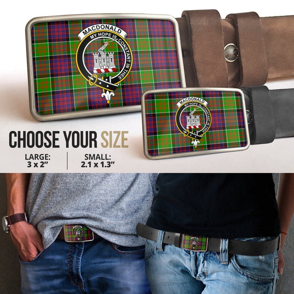 MacDonald of Clan Ranald Clan Badge Classic Tartan Belt Buckle