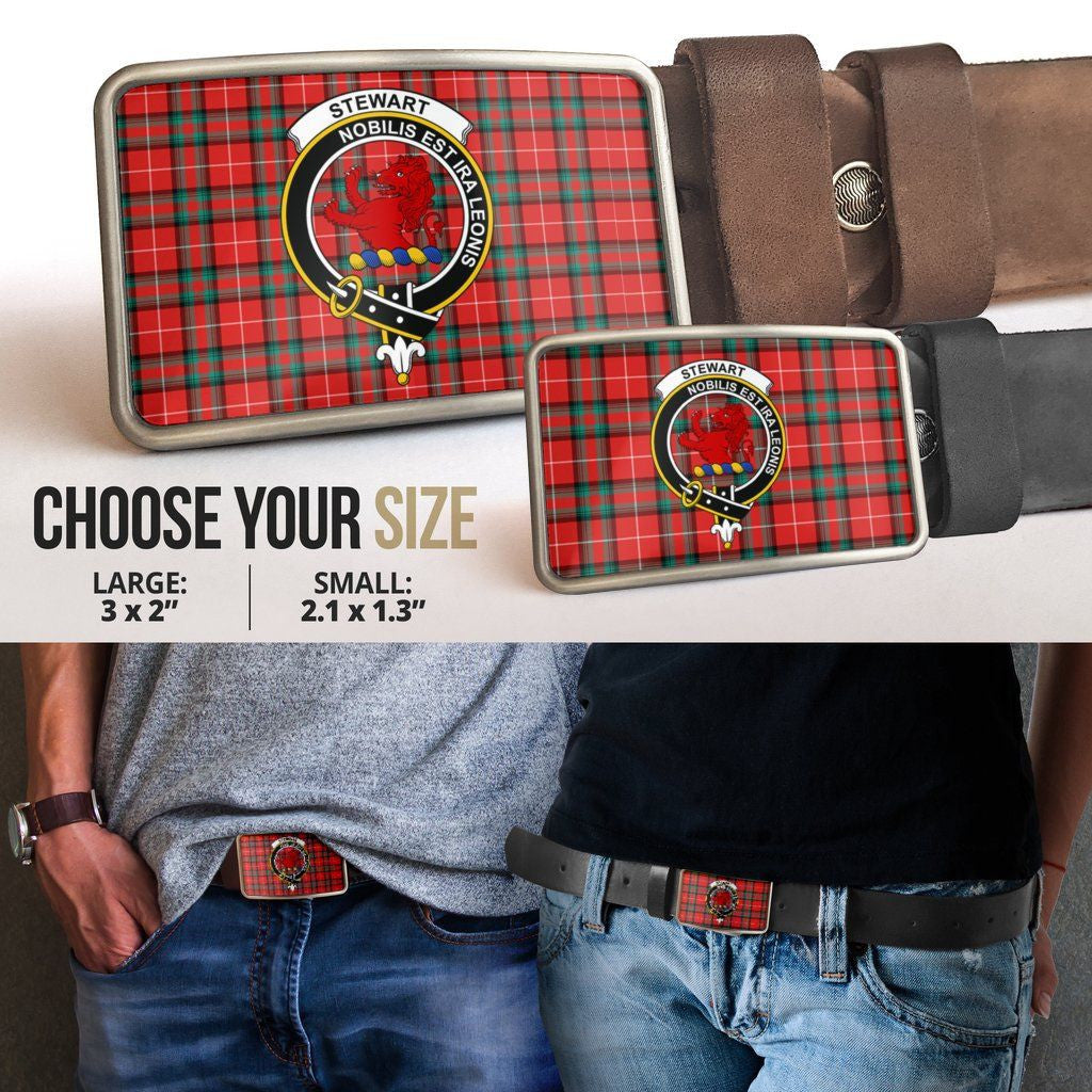 Stewart (Stuart) of Bute Clan Badge Classic Tartan Belt Buckle