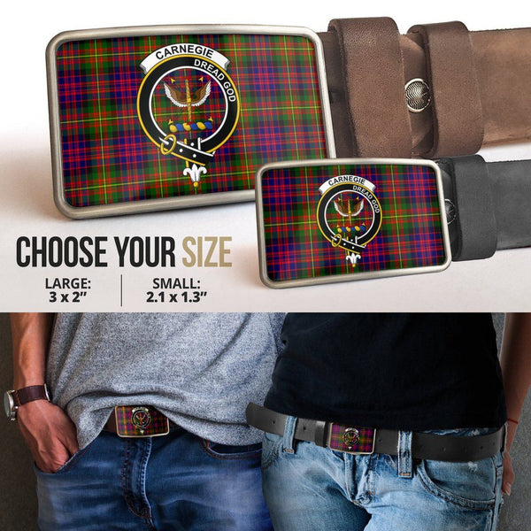 Carnegie Modern Clan Badge Classic Tartan Belt Buckle