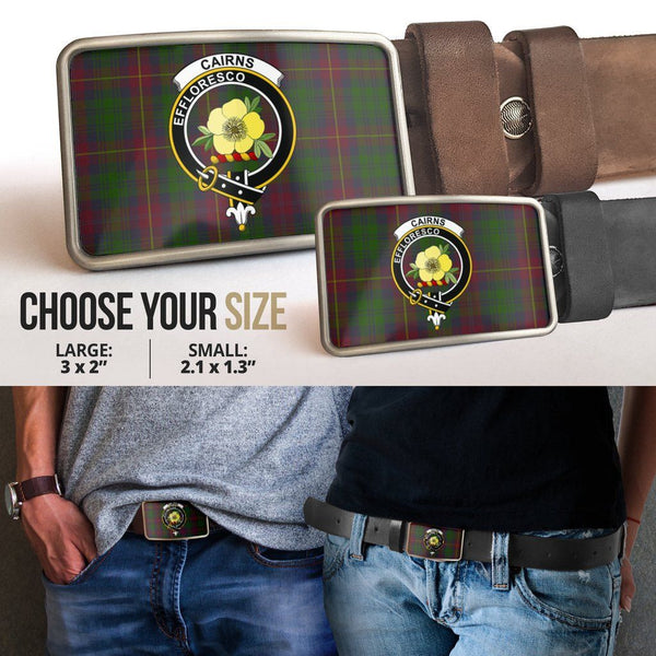 Cairns Clan Badge Classic Tartan Belt Buckle