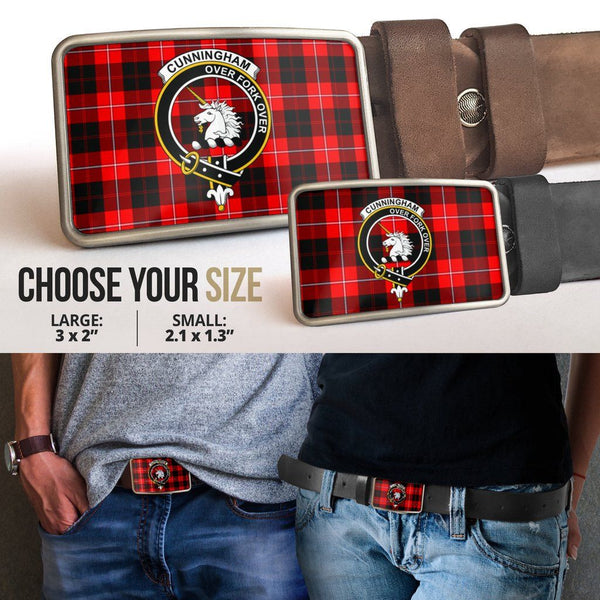 Cunningham Modern Clan Badge Classic Tartan Belt Buckle