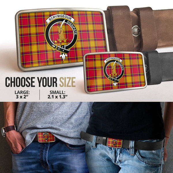 Scrymgeour Clan Badge Classic Tartan Belt Buckle