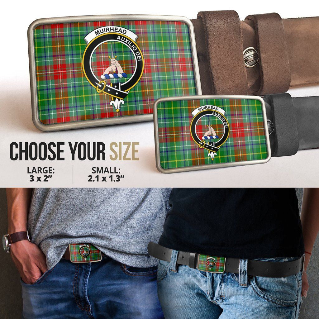 Muirhead Clan Badge Classic Tartan Belt Buckle