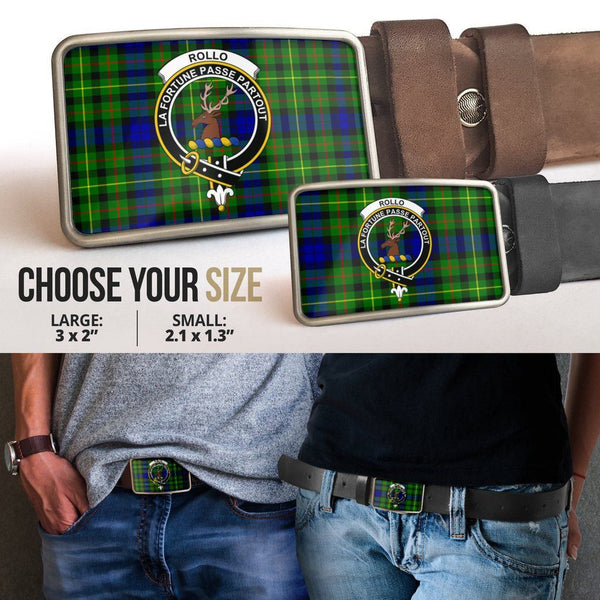 Rollo Clan Badge Classic Tartan Belt Buckle