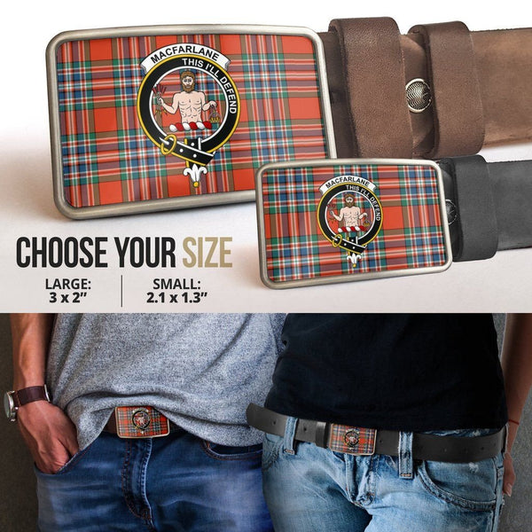 MacFarlane Ancient Clan Badge Classic Tartan Belt Buckle