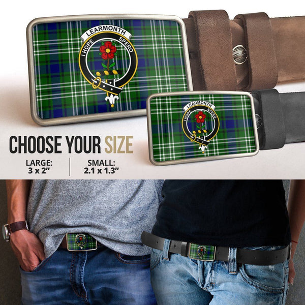 Learmonth Clan Badge Classic Tartan Belt Buckle