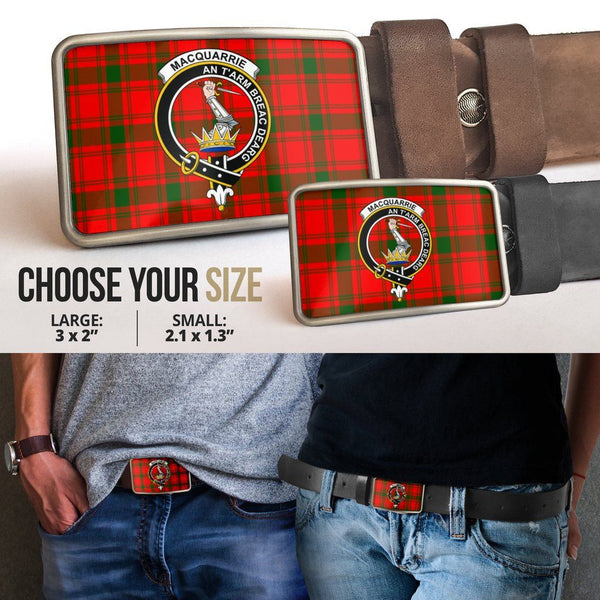 MacQuarrie Modern Clan Badge Classic Tartan Belt Buckle