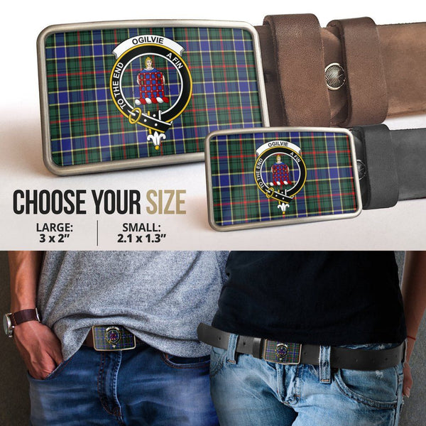 Ogilvie Hunting Modern Clan Badge Classic Tartan Belt Buckle