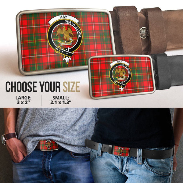 Hay Modern Clan Badge Classic Tartan Belt Buckle