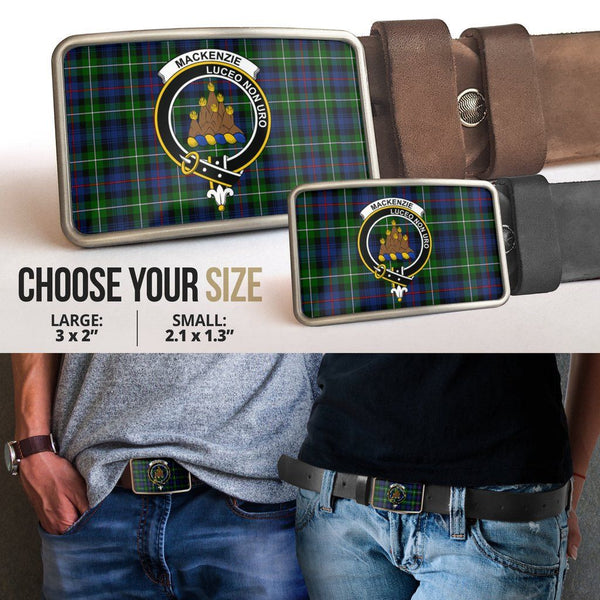 MacKenzie Modern Clan Badge Classic Tartan Belt Buckle