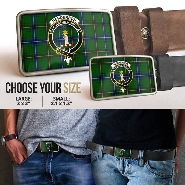 Henderson Modern Clan Badge Classic Tartan Belt Buckle