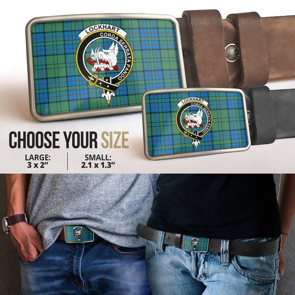 Lockhart Clan Badge Classic Tartan Belt Buckle