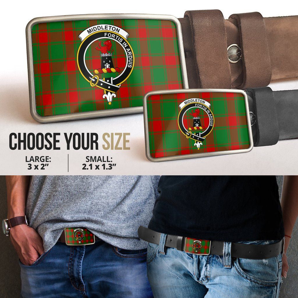 Middleton Modern Clan Badge Classic Tartan Belt Buckle