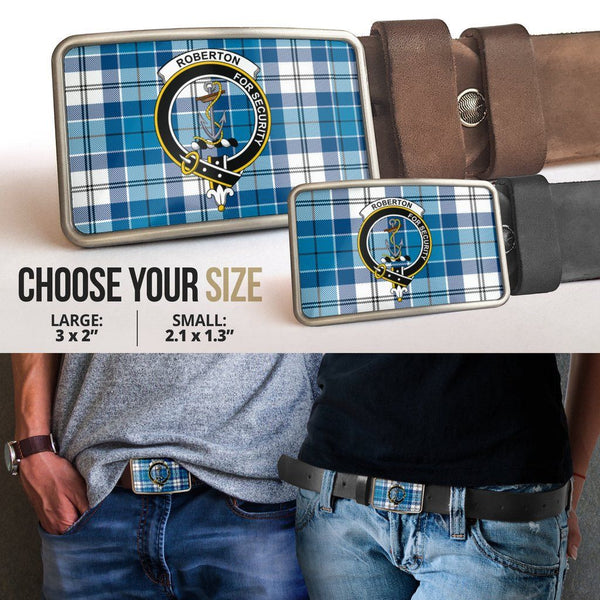 Roberton Clan Badge Classic Tartan Belt Buckle