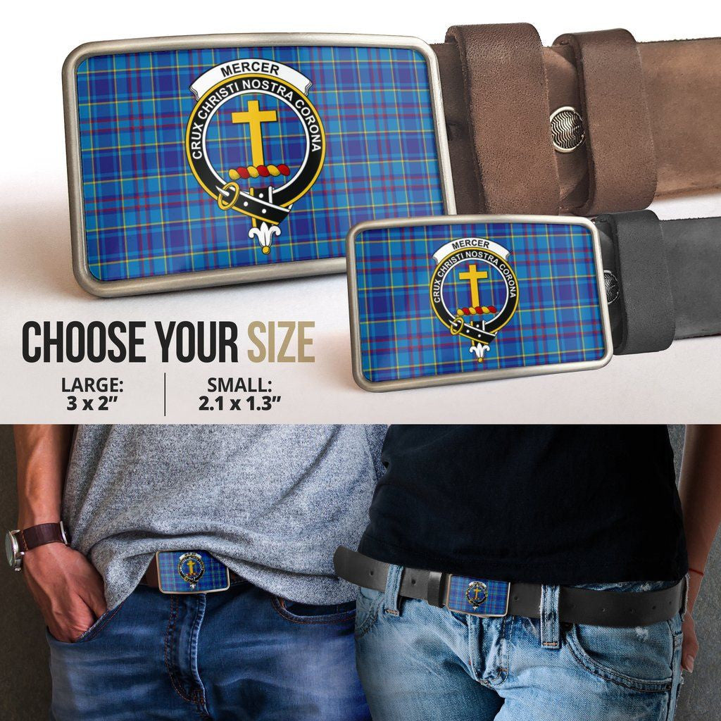 Mercer Modern Clan Badge Classic Tartan Belt Buckle