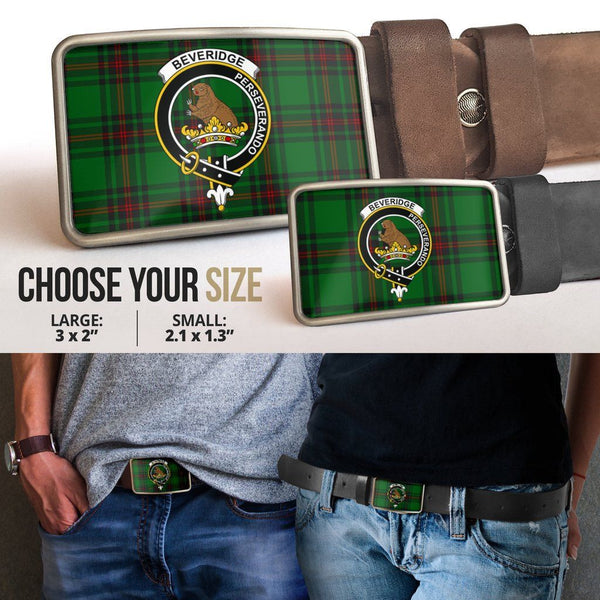 Beveridge Clan Badge Classic Tartan Belt Buckle