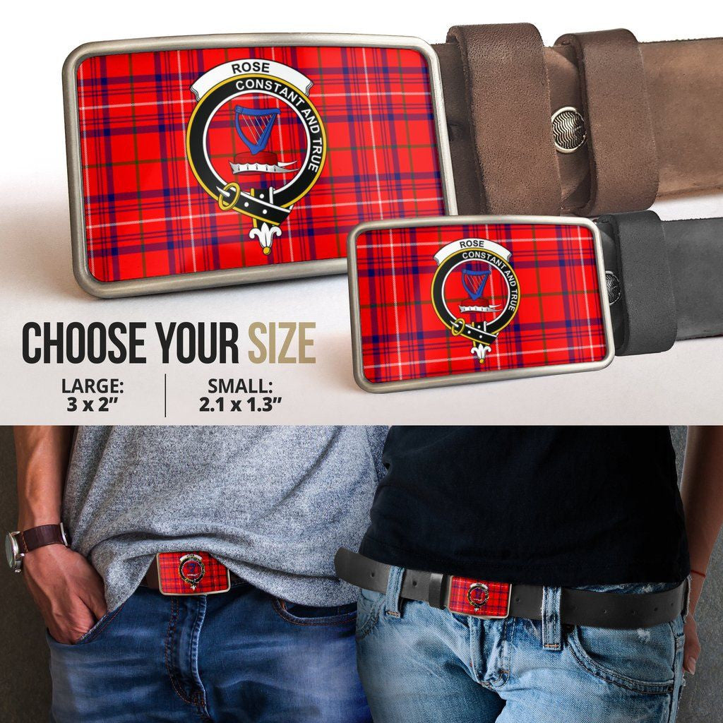 Rose Clan Badge Classic Tartan Belt Buckle