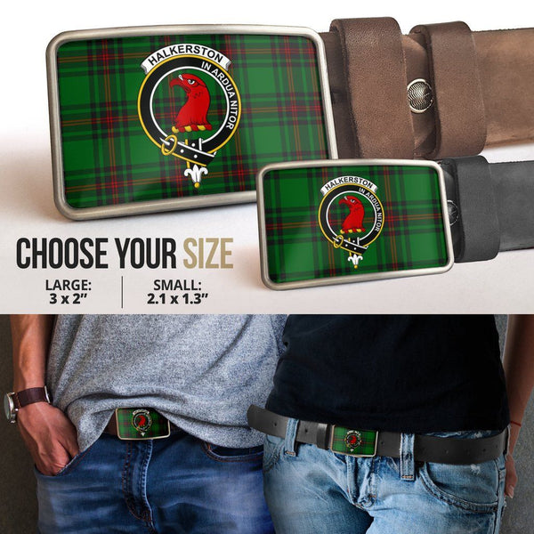 Halkerston Clan Badge Classic Tartan Belt Buckle