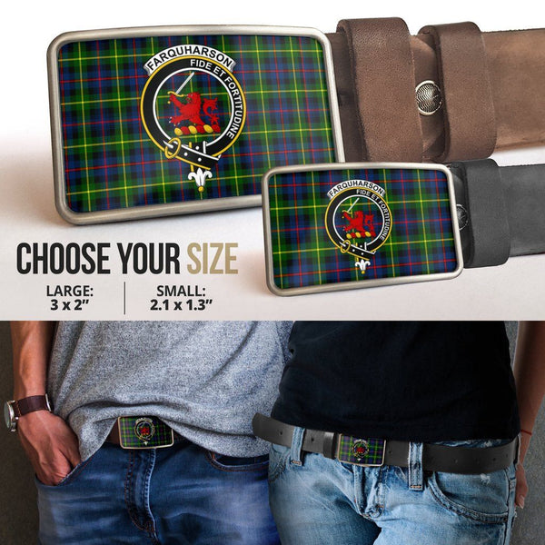 Farquharson Modern Clan Badge Classic Tartan Belt Buckle