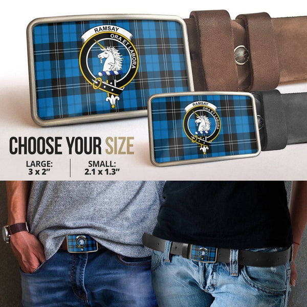 Ramsay Blue Ancient Clan Badge Classic Tartan Belt Buckle