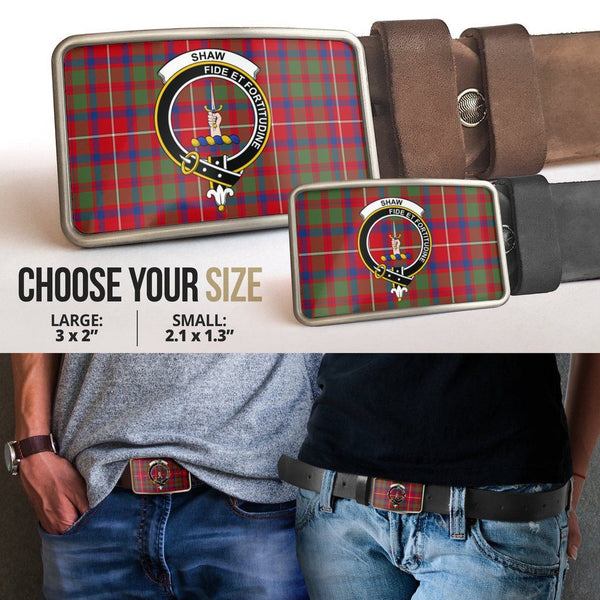 Shaw of Tordarroch Clan Badge Classic Tartan Belt Buckle