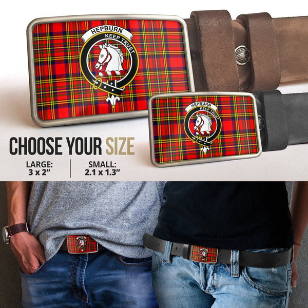 Hepburn Clan Badge Classic Tartan Belt Buckle