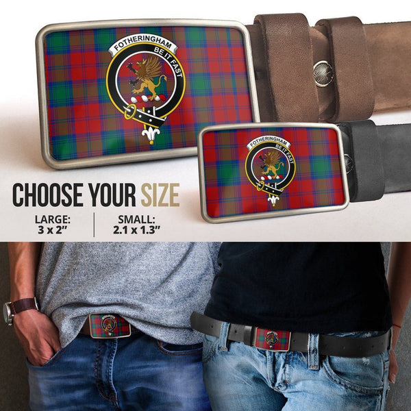 Fotheringham Modern Clan Badge Classic Tartan Belt Buckle