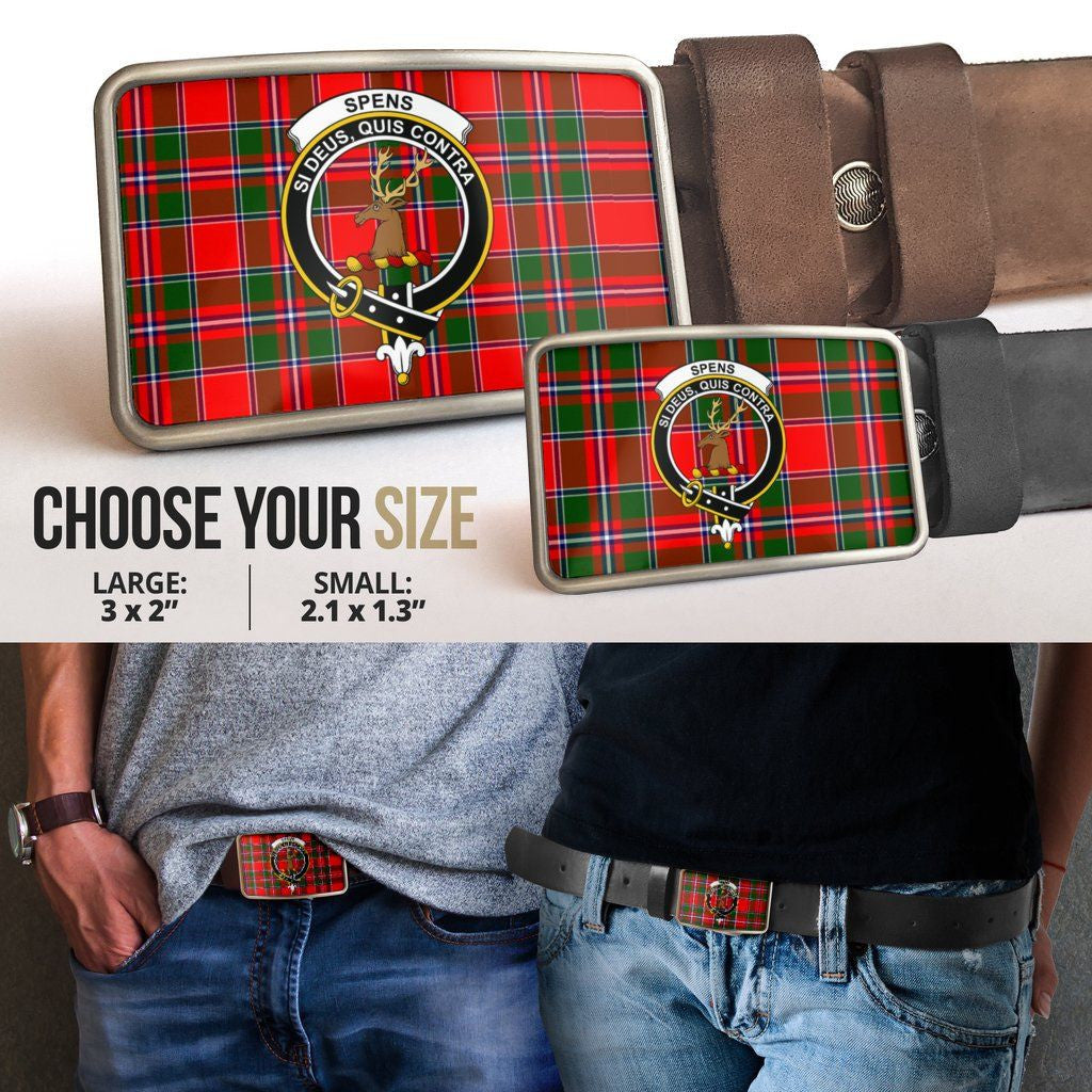 Spens Modern Clan Badge Classic Tartan Belt Buckle