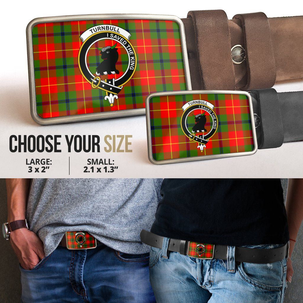 Turnbull Clan Badge Classic Tartan Belt Buckle